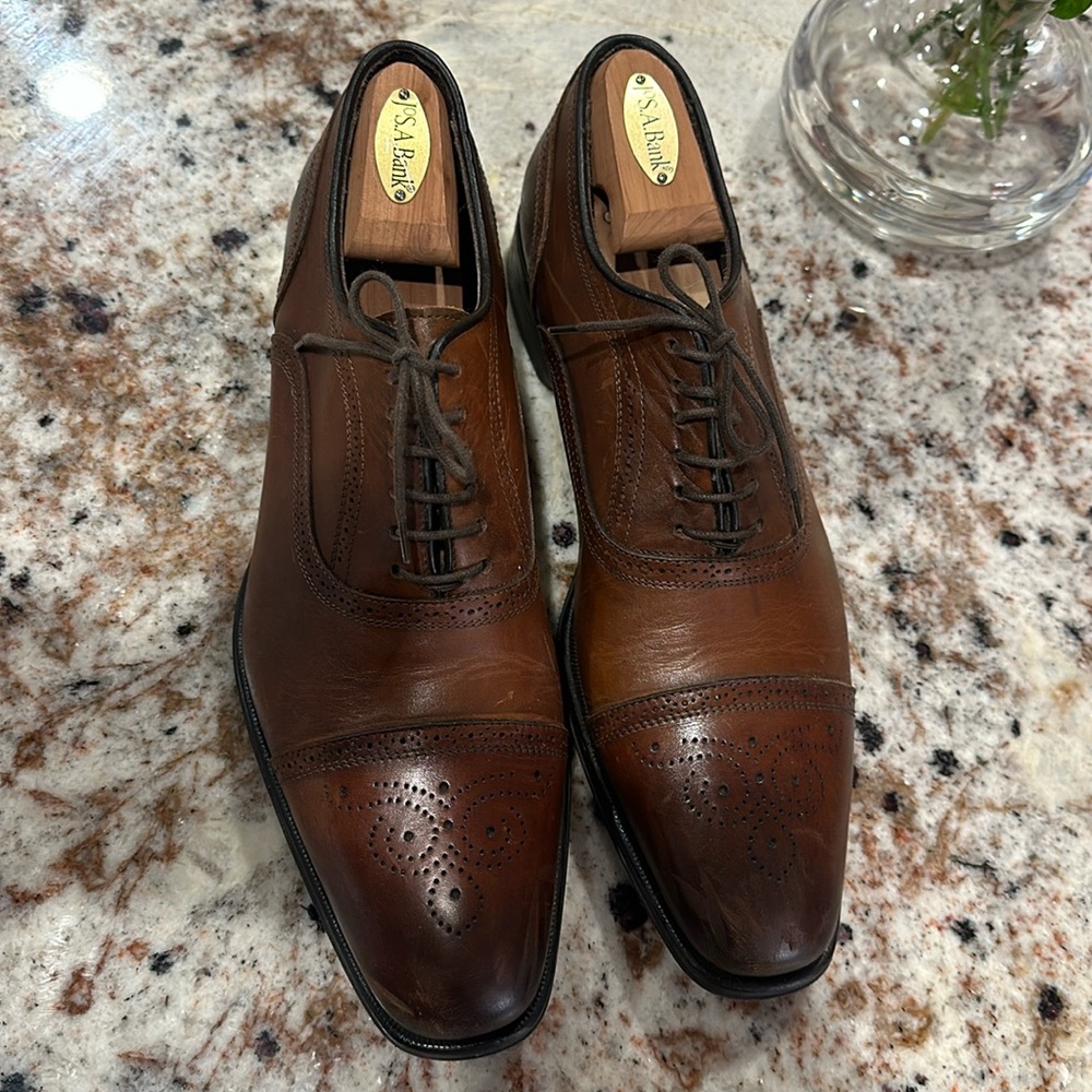 To Boot New York man (cognac color) 10 1/2 dress shoe Italian Used Good conditio